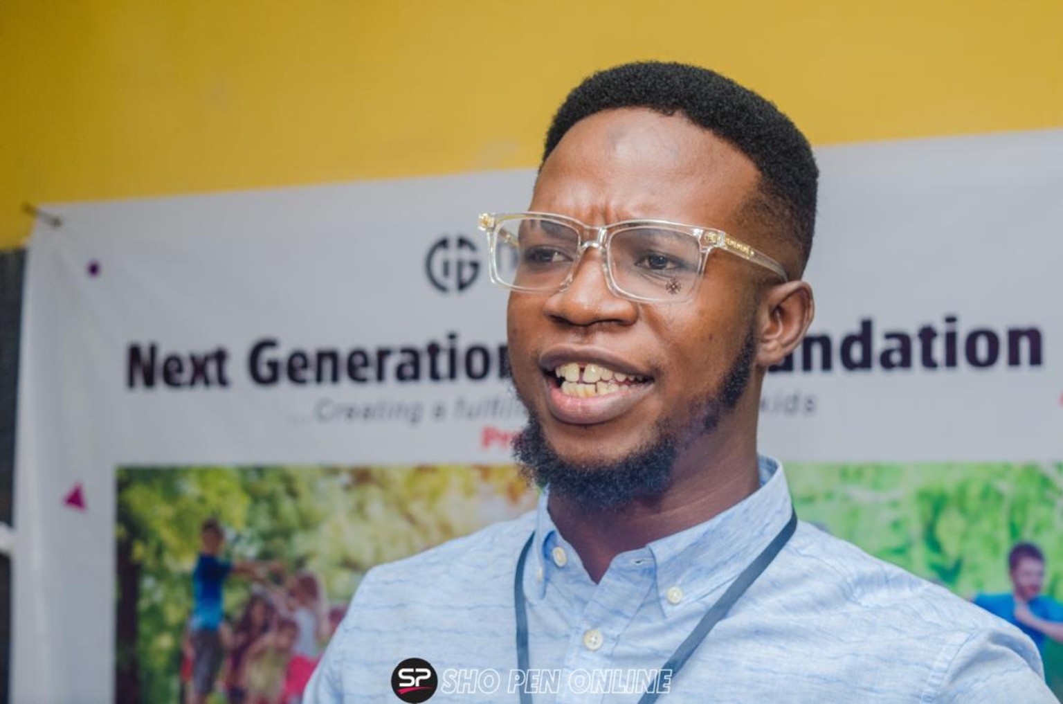 Tobi at a community education event
