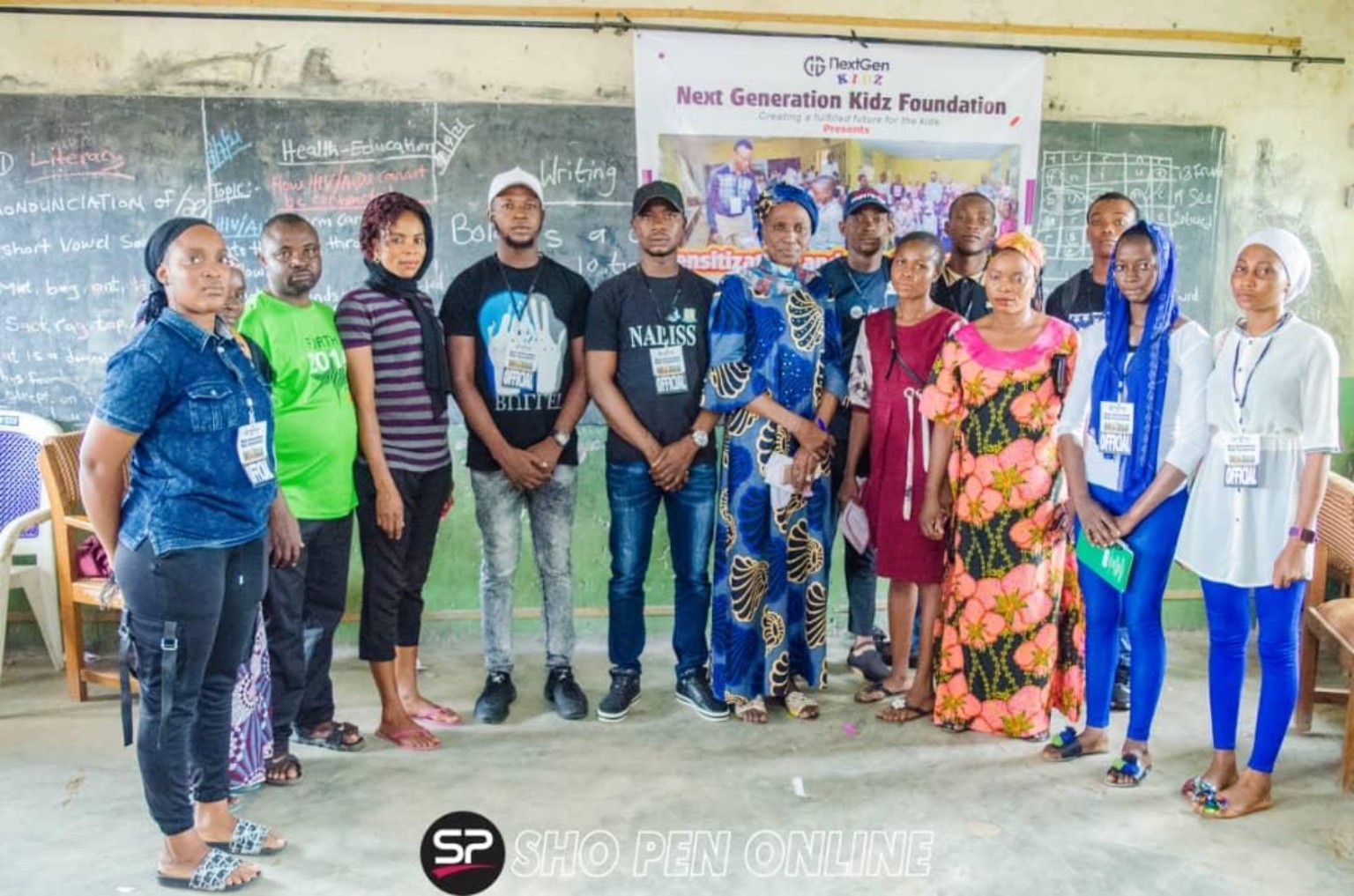 Group photograph at a community education gathering