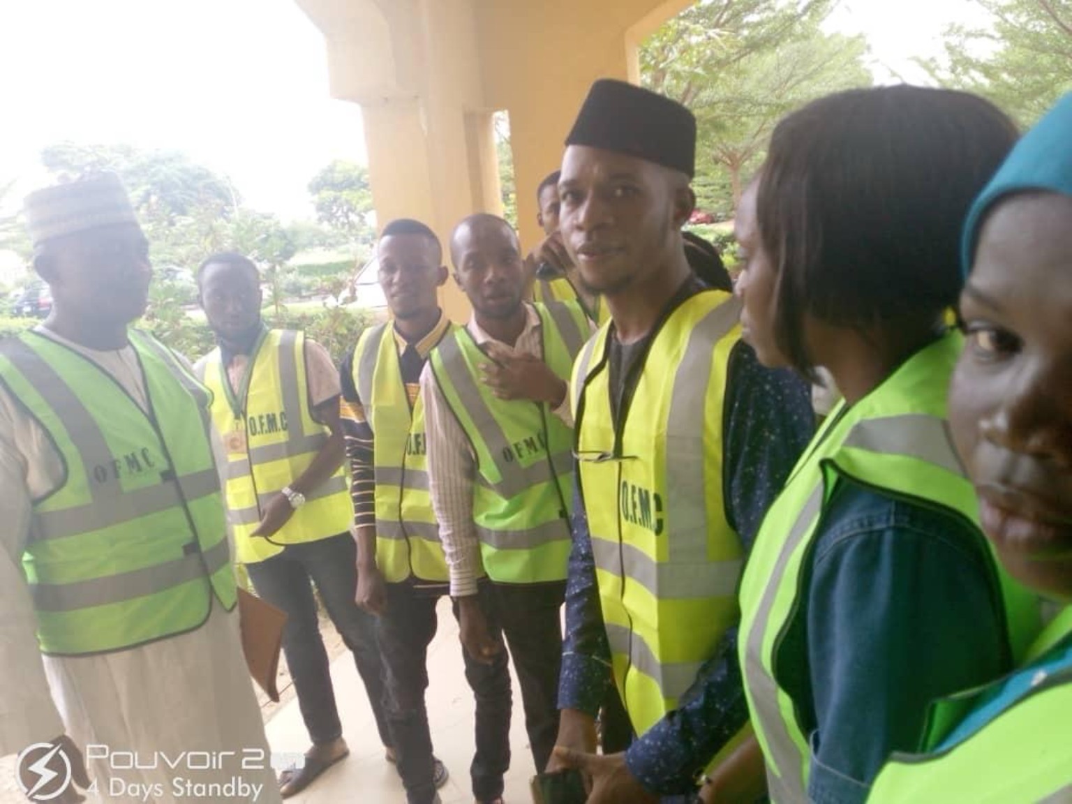 Community group wearing safety vests